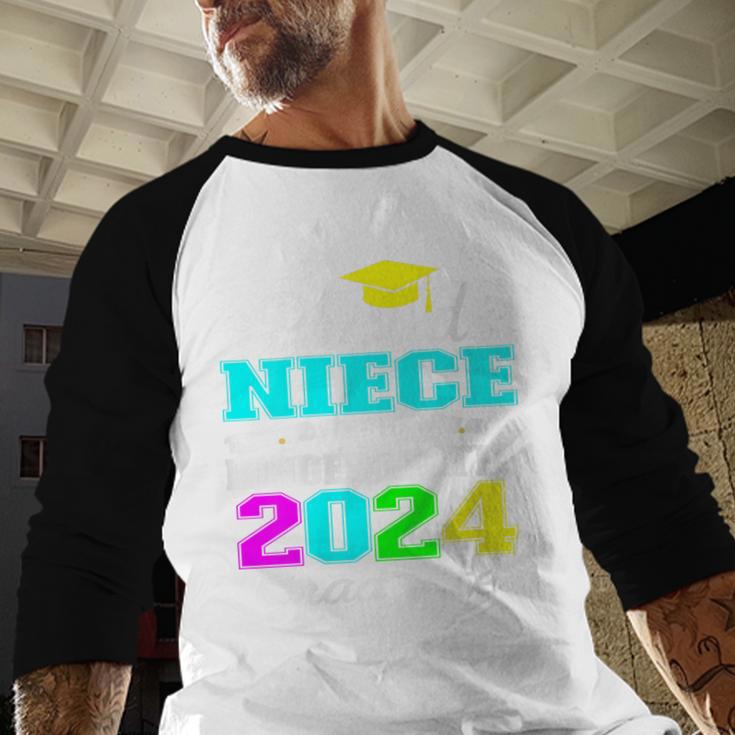 Proud Niece Of Kindergarten Graduate 2024 Graduation Niece Baseball Raglan Shirt