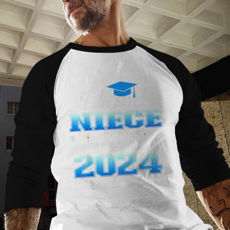 Proud Niece Of Two 2024 Graduate Class 2024 Graduation Baseball Raglan Shirt