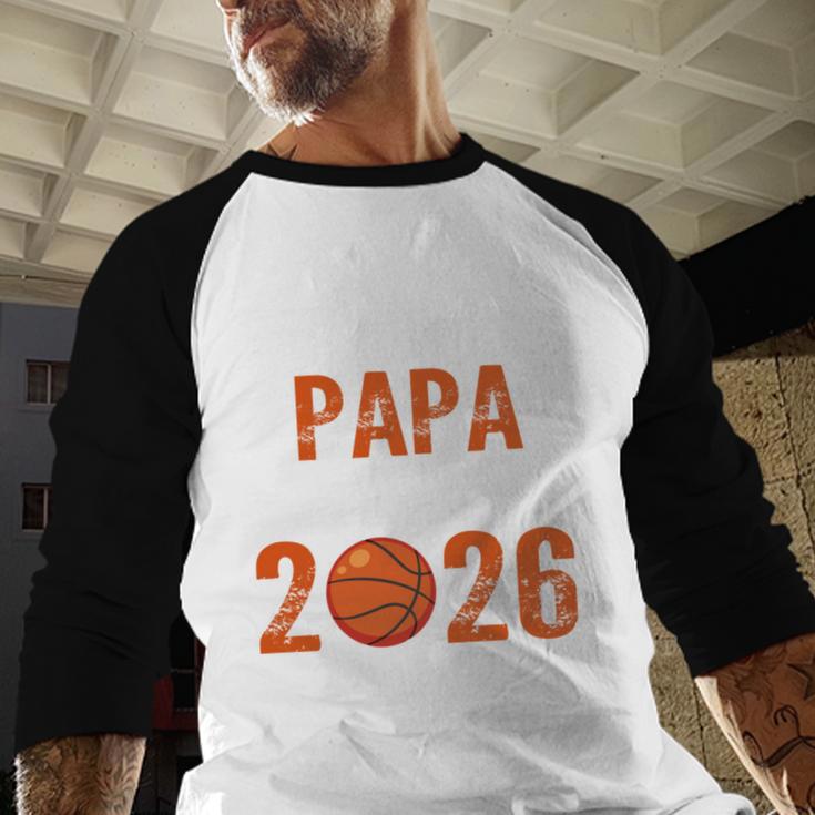 Proud PAPA Of 2026 Senior Basketball Student Graduation Baseball Raglan Shirt