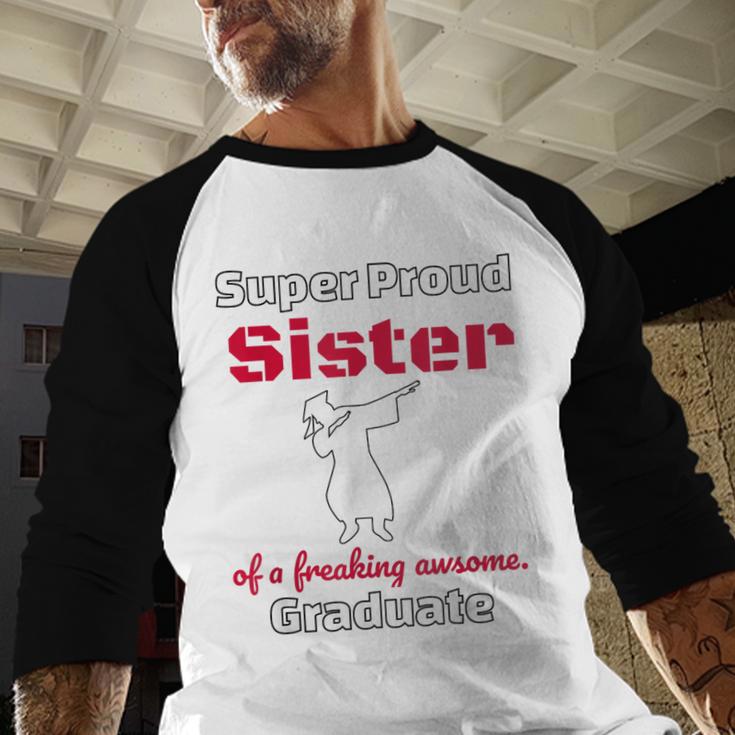 Proud Sister Of 2018 Graduate Dabbing Graduation Baseball Raglan Shirt