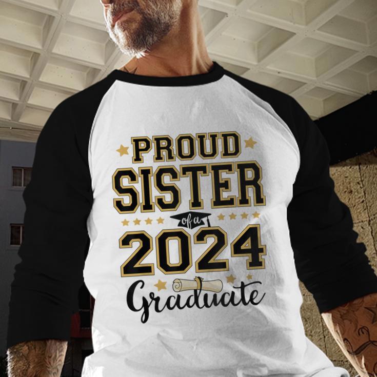 Proud Sister Of A 2024 Graduate Senior Graduation Baseball Raglan Shirt