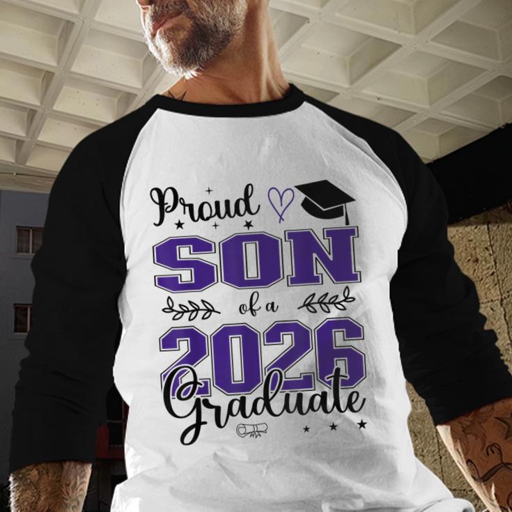 Proud Son Of a Class Of 2026 Graduate For Graduation Baseball Raglan Shirt