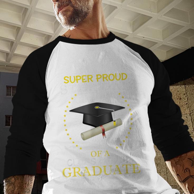 Proud Step Dad The Class Of 2019 Graduate Graduation Shirt Baseball Raglan Shirt