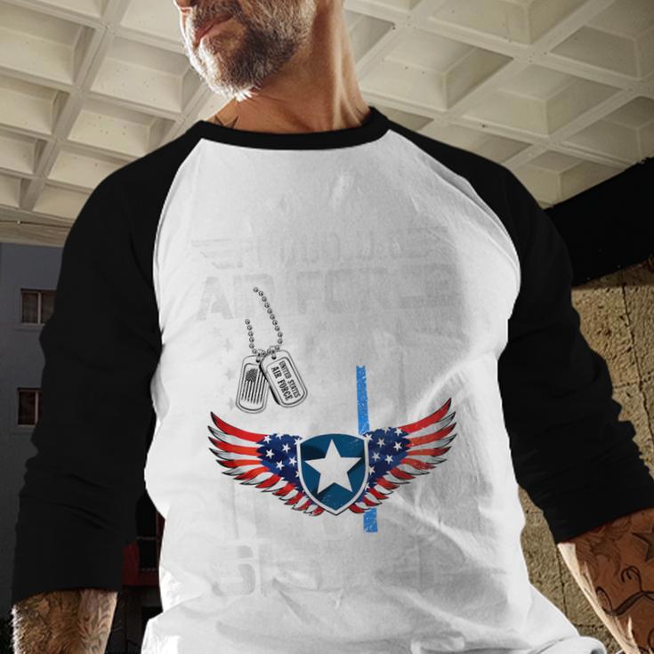 Proud US Air Force Sister Flag Air Force Graduation Sister Baseball Raglan Shirt