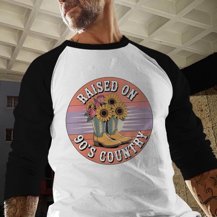Raised On 90’s Country Women Retro Western Music Nostalgia Baseball Raglan Shirt Raised On 90’s Country Women Retro Western Music Nostalgia Baseball Raglan Shirt