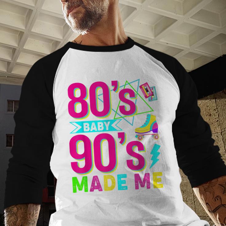 Retro 1980s 80's Baby 1990s 90's Made Me Nostalgia Vibes Baseball Raglan Shirt Retro 1980s 80's Baby 1990s 90's Made Me Nostalgia Vibes Baseball Raglan Shirt