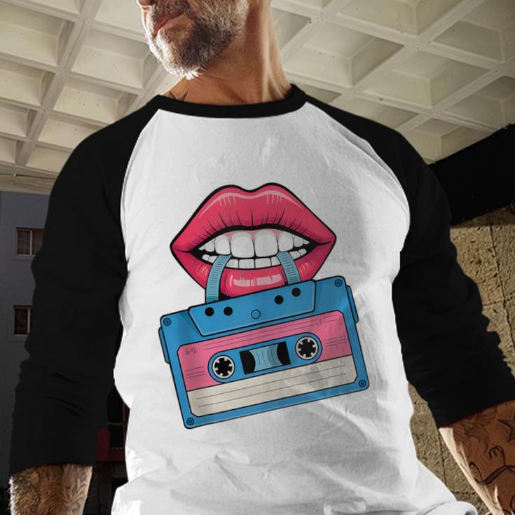 Retro 80s And 90s Cassette Perfect For Nostalgia Baseball Raglan Shirt