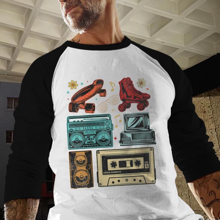 Retro Cassette 70s 80s 90s Music Vintage Party Nostalgia Baseball Raglan Shirt Retro Cassette 70s 80s 90s Music Vintage Party Nostalgia Baseball Raglan Shirt
