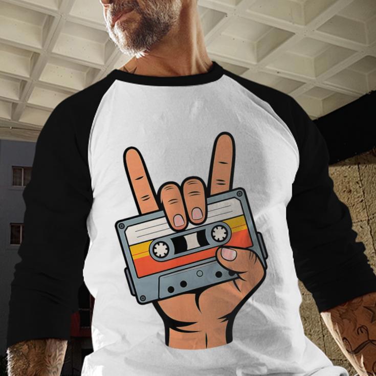 Retro Cassette Tape For 80s & 90s Nostalgia Baseball Raglan Shirt