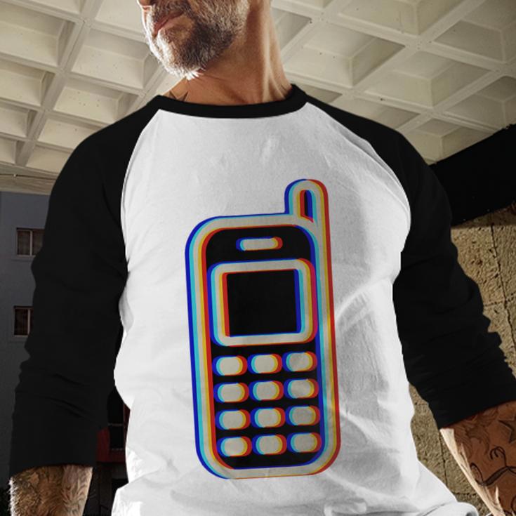 Retro Cell Vintage Mobile Phone 90s Nostalgia Vaporwave Fun Baseball Raglan Shirt Retro Cell Vintage Mobile Phone 90s Nostalgia Vaporwave Fun Baseball Raglan Shirt