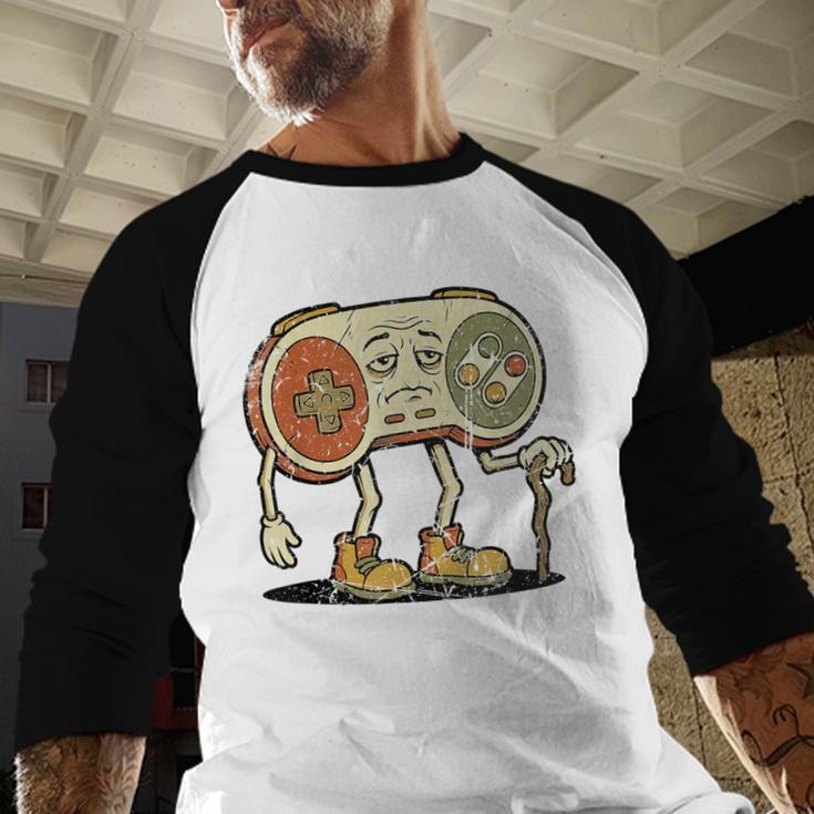 Retro Gamer 80s 90s Gaming Nostalgia Video Game Men Baseball Raglan Shirt