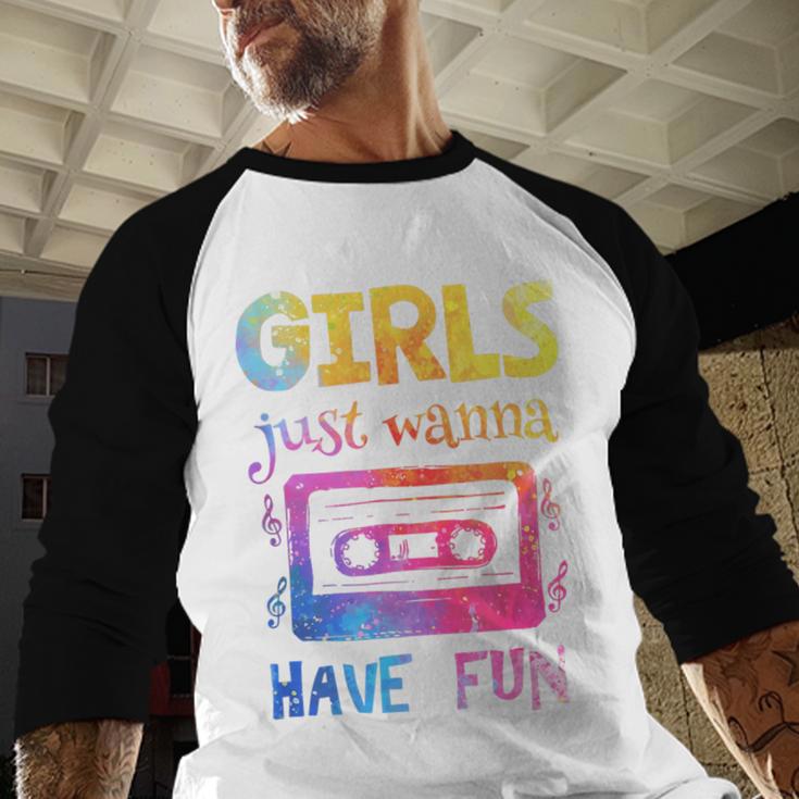 Retro Girls Just Wanna Have Fun Nostalgia 1980s 80's Premium Tri-Blend Baseball Raglan Shirt Retro Girls Just Wanna Have Fun Nostalgia 1980s 80's Premium Tri-Blend Baseball Raglan Shirt