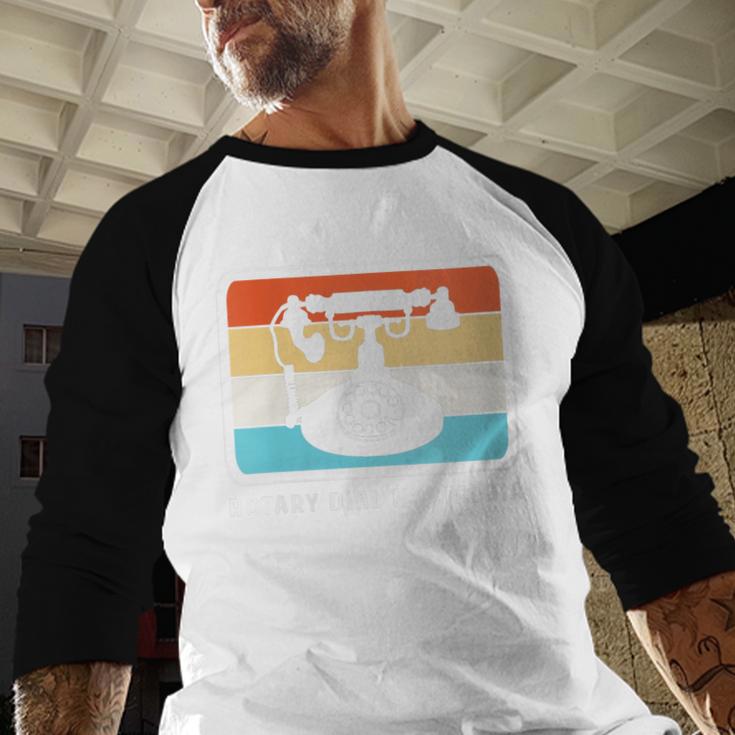 Retro Rotary Dial Nostalgia Dial Phone Baseball Raglan Shirt Retro Rotary Dial Nostalgia Dial Phone Baseball Raglan Shirt