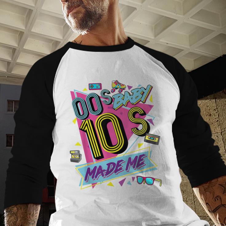 Retro Vintage 00's Baby 10's Made Me Nostalgia Classic Baseball Raglan Shirt