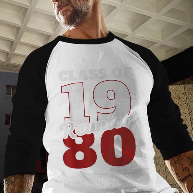 Reunion 1980 Class Of 1980 Reunion 80 Graduation 1980 Baseball Raglan Shirt