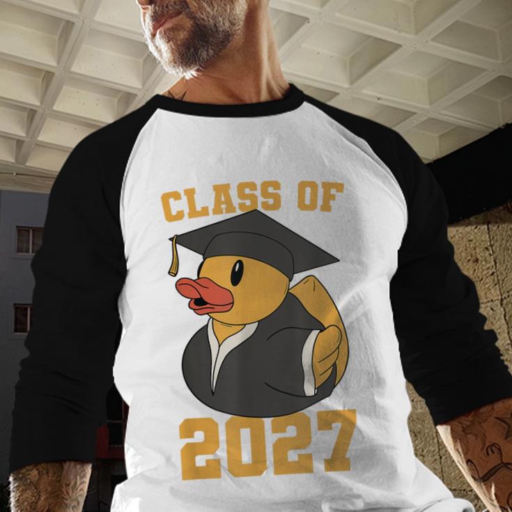 Rubber Duck Class Of 2027 Senior 2027 Graduation Year Senior Baseball Raglan Shirt