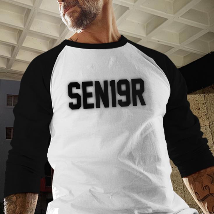 SEN19R Senior 2019 High School Graduation Party T-Shirt Baseball Raglan Shirt