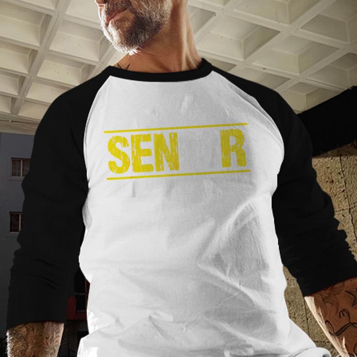 Senior 2018 Class President-School Colors Graduation Baseball Raglan Shirt