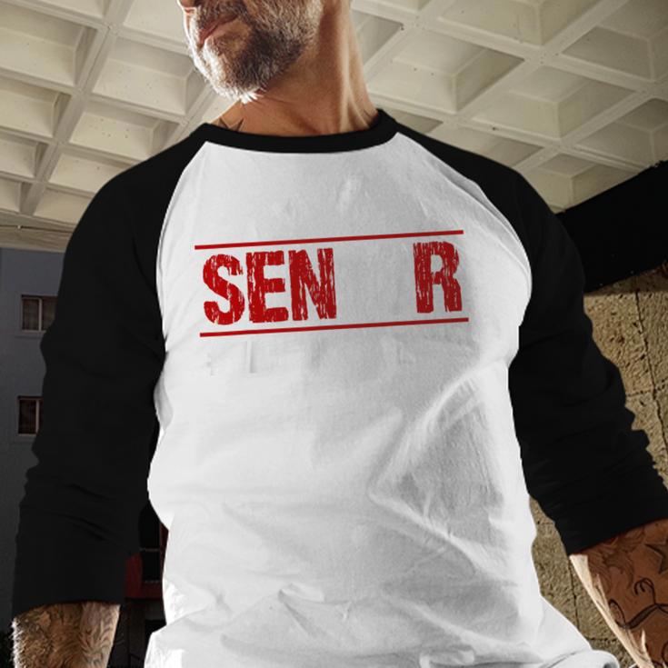 Senior 2018 Valedictorian School Colors Graduation Baseball Raglan Shirt