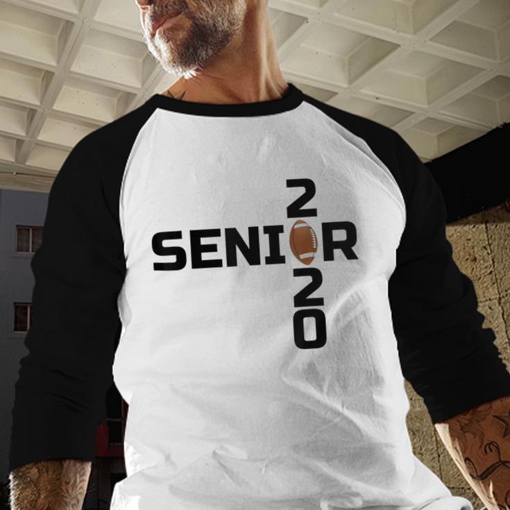 Senior 2020 Football Graduation Shirt Baseball Raglan Shirt