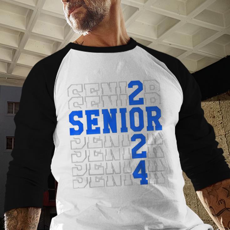 Senior 2024 Graphic Class Of 2024 Graduation Graphic Baseball Raglan Shirt