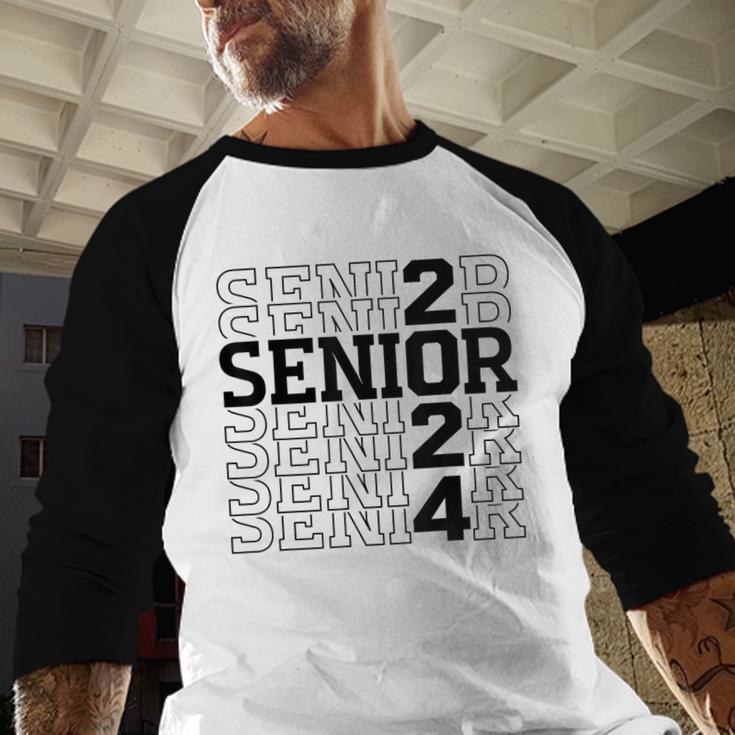 Senior 2024 Class Of 2024 Graduation 2024 Women Boy Girl Baseball Raglan Shirt