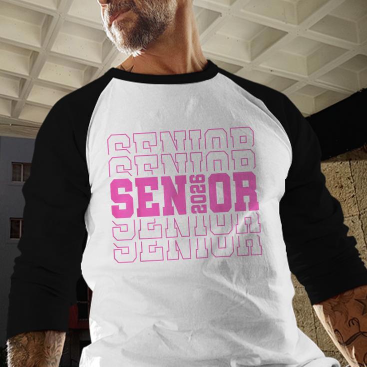 Senior 2026 Class Of 2026 Boys Girls Matching Graduation Baseball Raglan Shirt