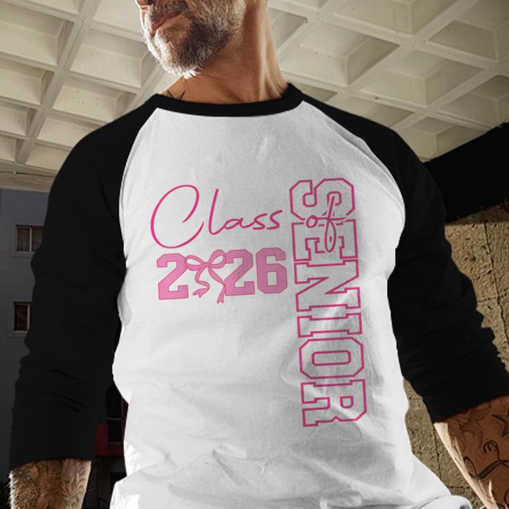 Senior 2026 Class Of 2026 Coquette Bow Graduation 2026 Baseball Raglan Shirt