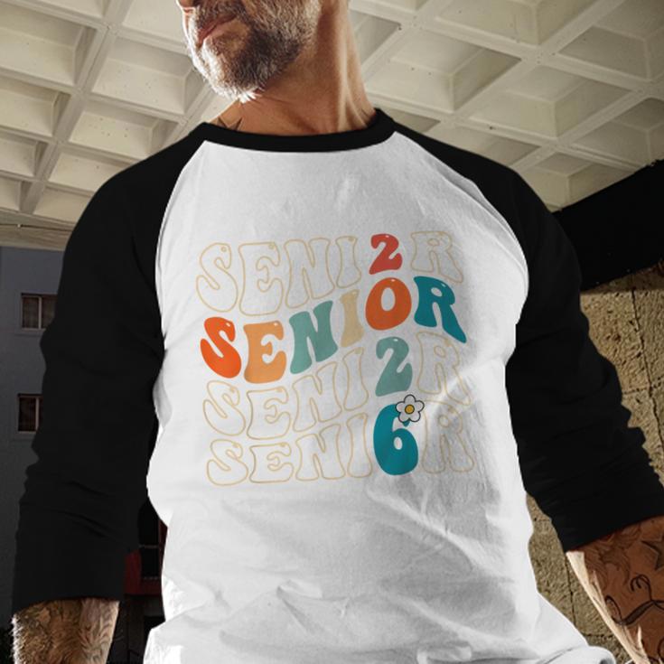 Senior 2026 Class Of 2026 Retro Groovy Graduation Grad Women Baseball Raglan Shirt