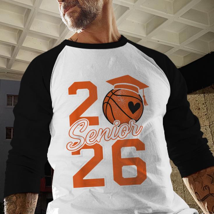 Senior Basketball Class Of 2026 Crew Basketball Graduation Baseball Raglan Shirt