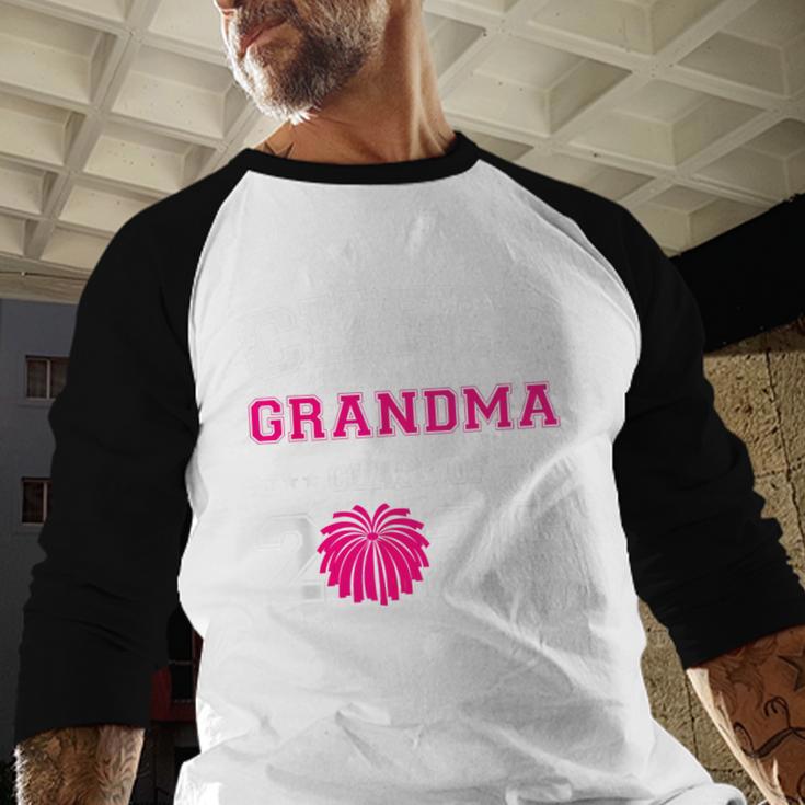 Senior Cheerleader Grandma Cheer Class Of 2026 Graduation Baseball Raglan Shirt