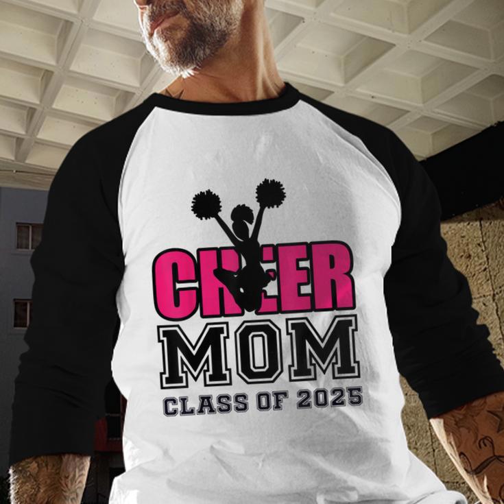 Senior Cheerleader Mom Cheer Class Of 2025 Graduation Women Baseball Raglan Shirt