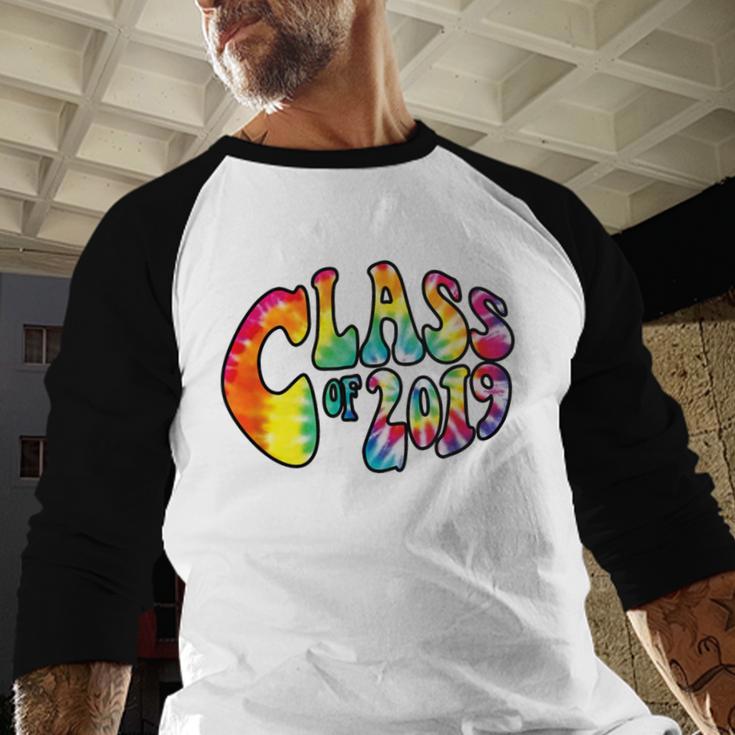 Senior Class Of 2019 Boho Tie Dye Graduation Baseball Raglan Shirt