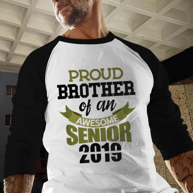 Senior Class Of 2019 Tshirt Graduation Awesome Brother Baseball Raglan Shirt