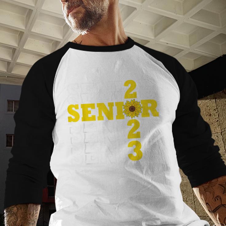 Senior Class Of 2023 Sunflower Graduation Seniors 23 Baseball Raglan Shirt
