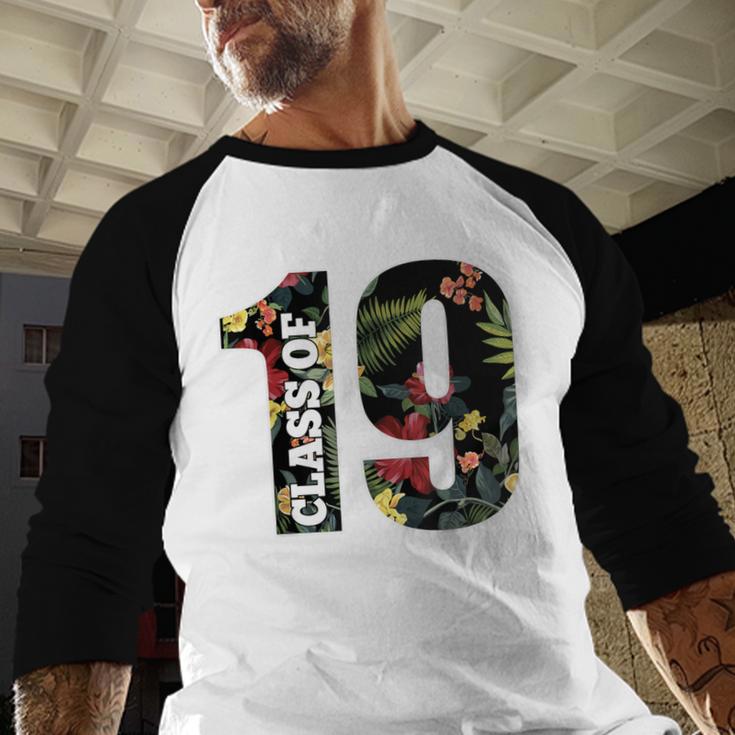 Senior Floral Class Of 2019 Shirt Graduation Idea Baseball Raglan Shirt