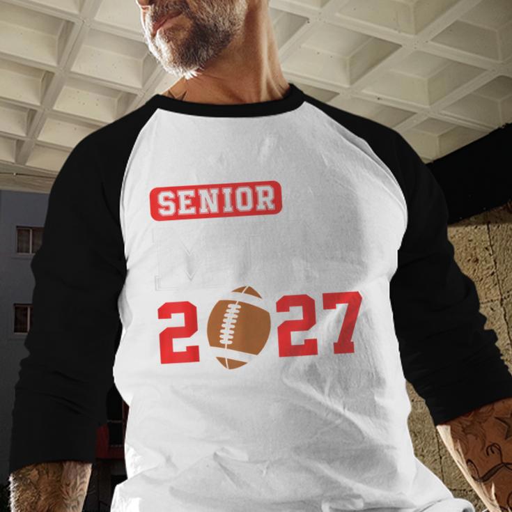 Senior Football Mom 2027 Team Class Of 2027 Graduation Mom Baseball Raglan Shirt