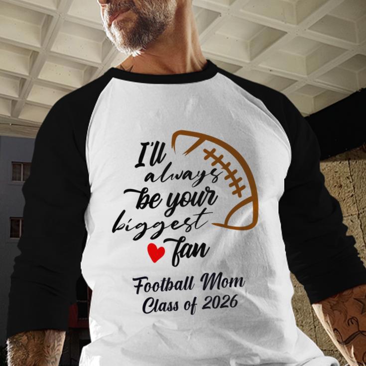 Senior Football Mom Class Of 2026 Graduation Graduate Baseball Raglan Shirt