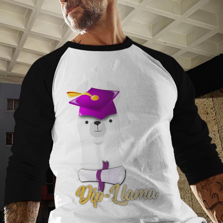 Senior Graduation 2020 Got My Dip-Llama Diploma Llama Pun Baseball Raglan Shirt