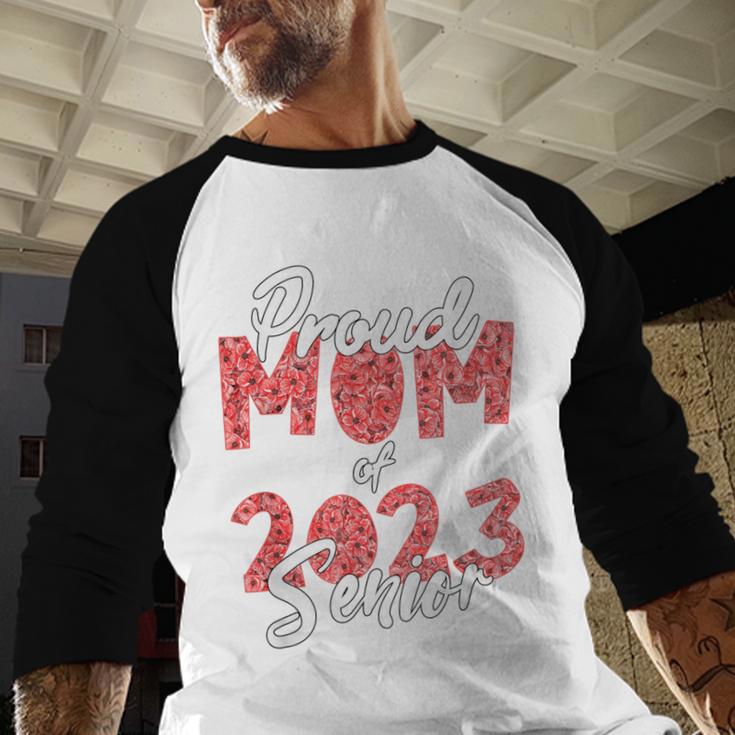Senior Graduation Class Of 2023 Proud Mom Of 2023 Senior Baseball Raglan Shirt