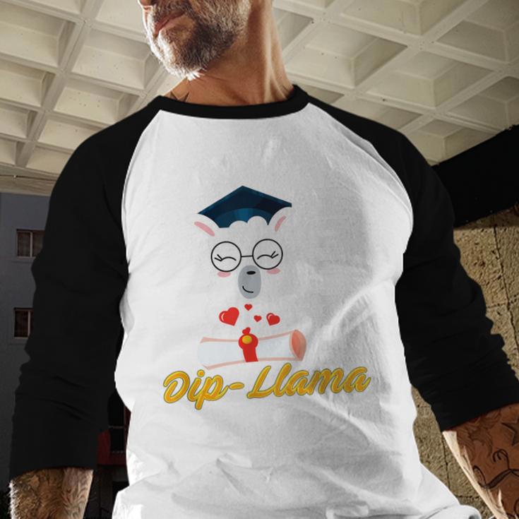 Senior Graduation TShirt 2019 Got My Dip-Llama Diploma Shirt Baseball Raglan Shirt