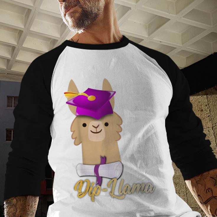 Senior Graduation TShirt 2019 Got My Diploma Llama Pun Shirt Baseball Raglan Shirt