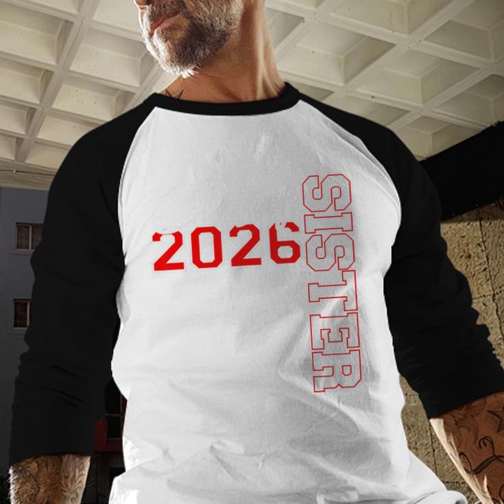 Senior Sister Class Of 2026 Proud Big Sis Graduation Family Baseball Raglan Shirt