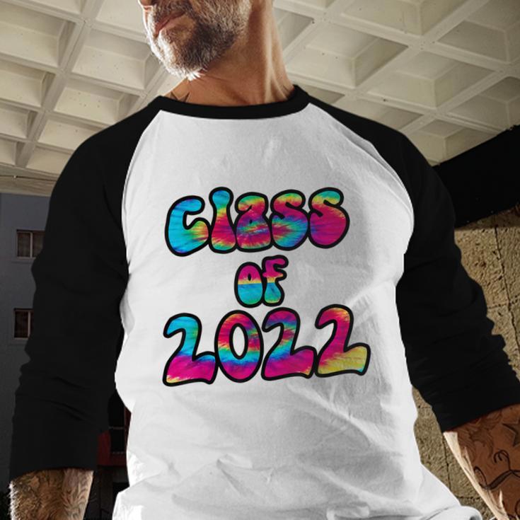 Senior Year 2022 Class Of 2022 Graduation Tie Dye Groovy Baseball Raglan Shirt