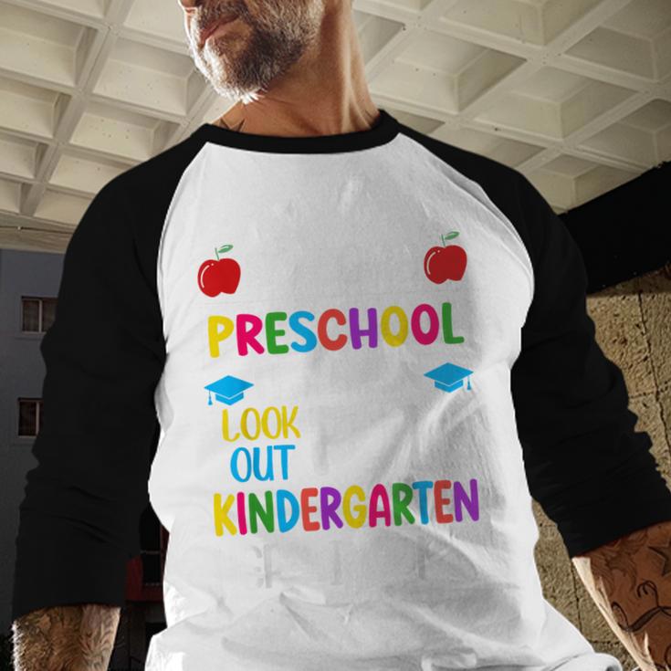 So Long Preschool Kindergarten Here I Come Graduation Baseball Raglan Shirt