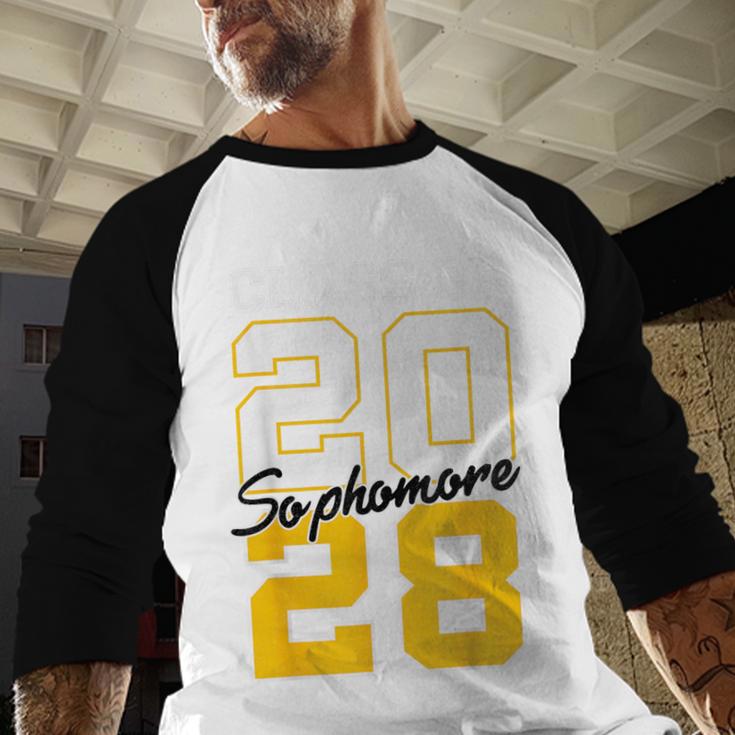Sophomore 2028 Class Of 2028 Graduation 2028 10th Grade Baseball Raglan Shirt