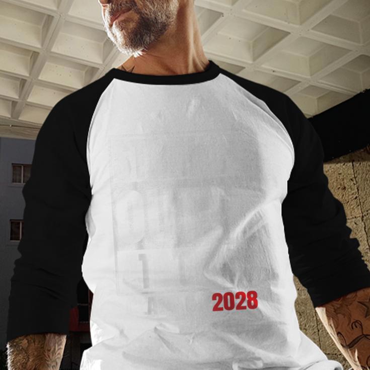 Straight Outta 4th Grade Graduation Class 2028 Fourth Grade Baseball Raglan Shirt