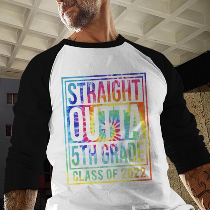 Straight Outta 5th Grade Class Of 2022 School Graduation Baseball Raglan Shirt