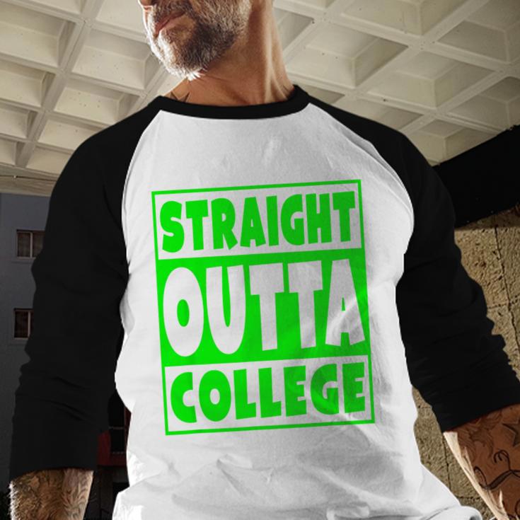 Straight Outta College 2018 Graduation Baseball Raglan Shirt