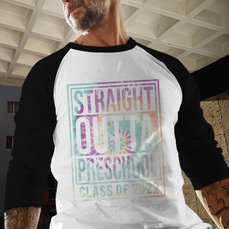 Straight Outta Preschool Class Of 2022 School Graduation Baseball Raglan Shirt
